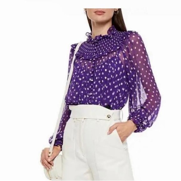 Zimmerman Polka Dot Blouse Size 1 US 4 - Picture 1 of 14